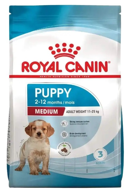 Повнораціонний сухий корм для собак віком від 2-12 місяців ROYAL CANIN MEDIUM PUPPY супер преміум